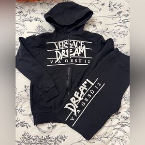 Versace Black Dream Hoodie and Joggers size 12y